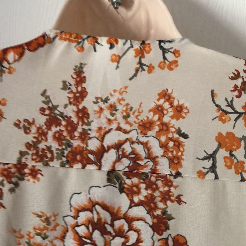 Women’s spring Open front long floral kimono cardigan topper - Picture 9 of 12